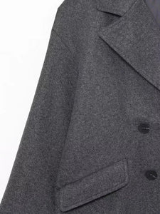 Manteau Vintage Femme Style Années 20 manche gris