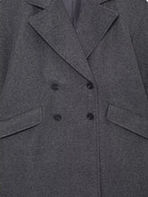Charger l&#39;image dans la galerie, Manteau Vintage Femme Style Années 20 boutons gris