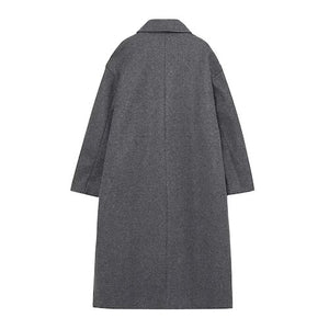 Manteau Vintage Femme Style Années 20 dos gris