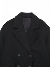Charger l&#39;image dans la galerie, Manteau Vintage Femme Style Années 20 col noir