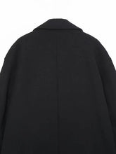 Charger l&#39;image dans la galerie, Manteau Vintage Femme Style Années 20 haut dos col noir